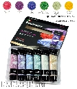 ชุดสีอะคริลิค เรนาซอง 6สี กากเพชร (Glitter)